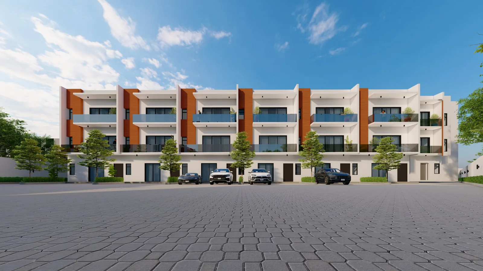4-bedroom terrace duplex in Omole Phase 2 Extension, front elevation
