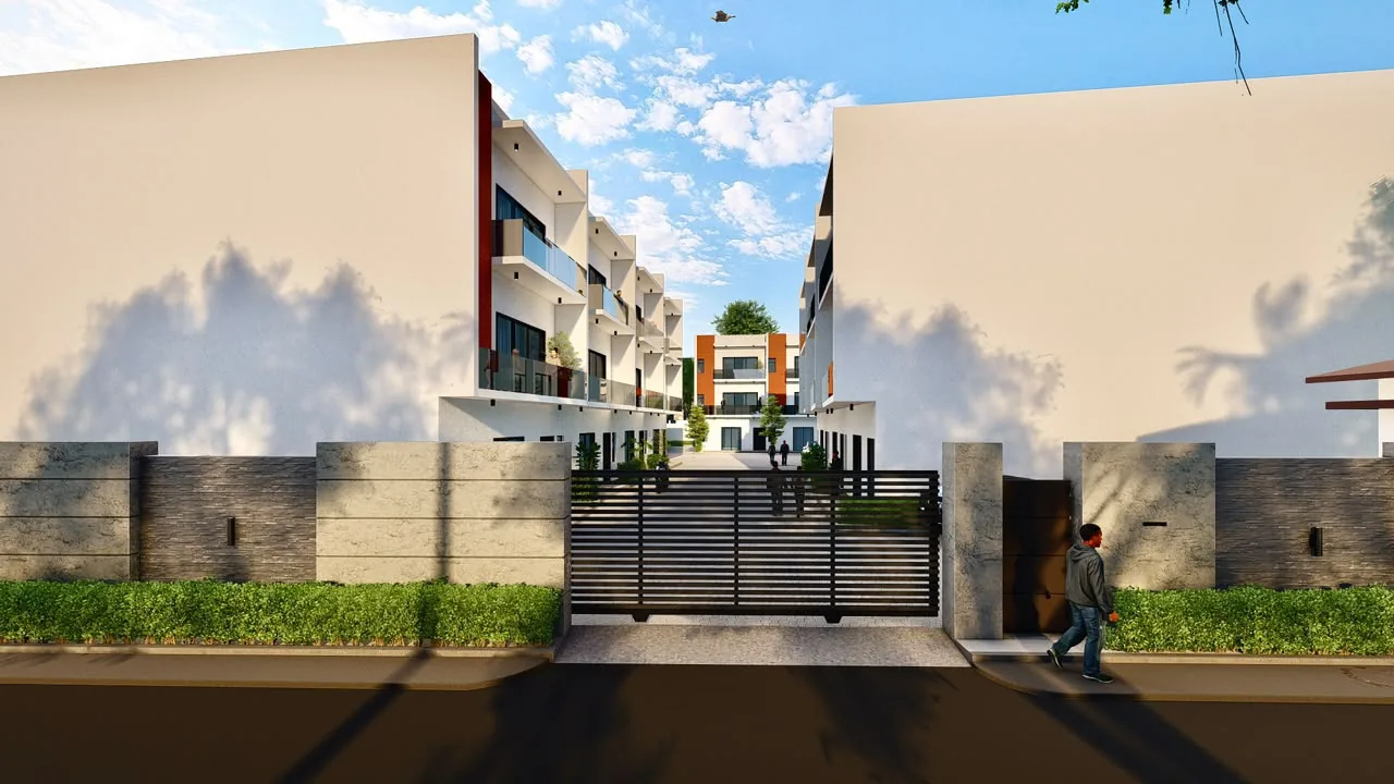 Gated entrance to the Omole Phase 2 Extension estate