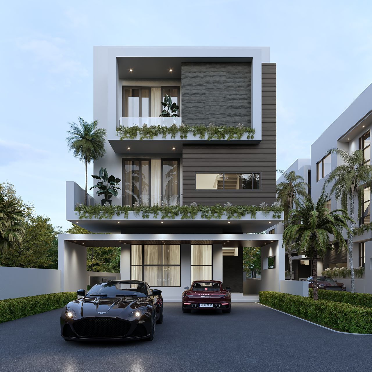 Palm Drive Villas is a development of  4 units of 5 fully  detached duplexes each with a BQ, pool & study. Each unit at  PDV comprises of a whooping 336sqm of interior living spaces  built to taste and situated in one of the most desired estates  in Lekki.