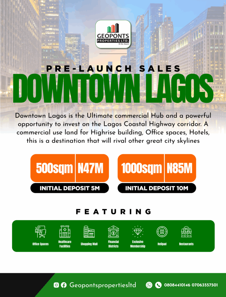Commercial Land for sale in Downtown Lagos